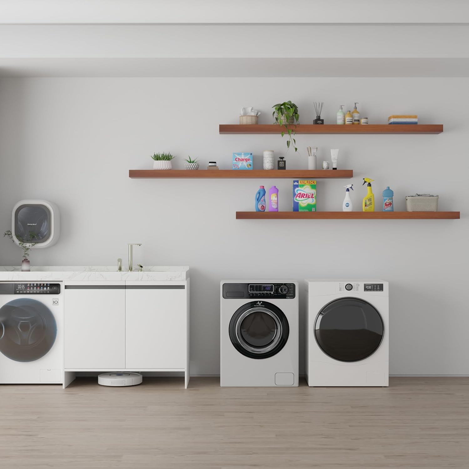 Floating Shelves for Wall, 72 Inch Extra Long Brown Wall Shelves, Set of 3, Hanging Invisible Brackets Floating Shelves for Living Room,Bedroom,and Kitchen