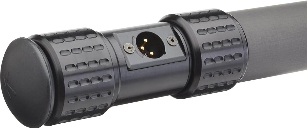 K-Tek KP6CCR 6' KlassicPro Graphite 6-Section Boompole with KPCK6 Internal XLR Coiled Cable and KPCCR Side Exit