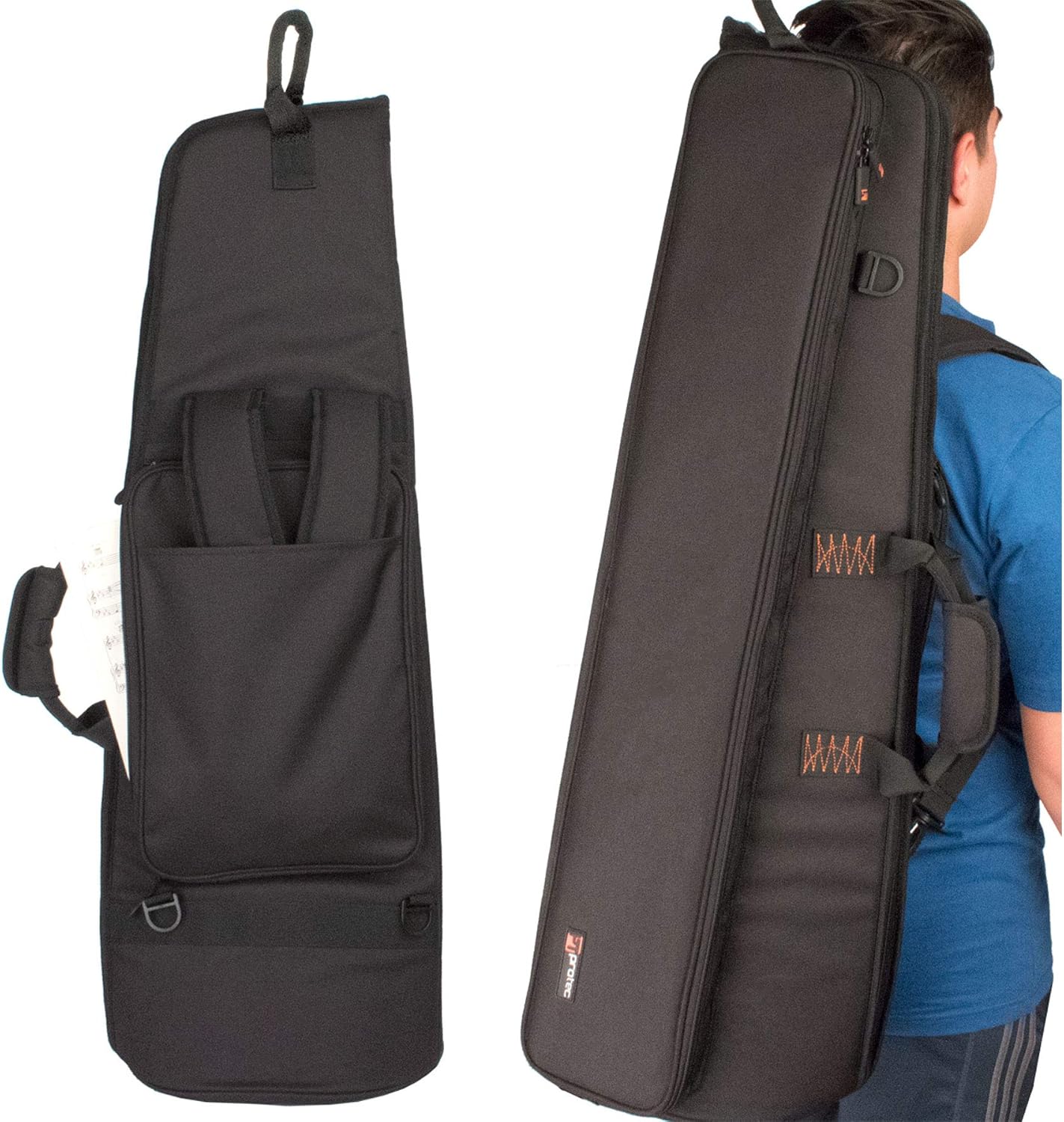 Pro Tec Gig Explorer Series Tenor Trombone Bag with Sheet Music Pocket (C239X) Black
