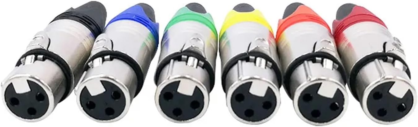 5/10Pcs XLR Connector Audio Microphone 3pin Speaker Connector Male & Female Colour Mic Connector(Orange-S 5PC)