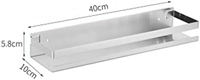 Shower Shelves 20-50 cm Bathroom Hardware Accessories, Black Bathroom Corner Shelves, Kitchen Wall Shelf, Shower Storage Rack Bathing Accessories (Color : 40cm Silver)