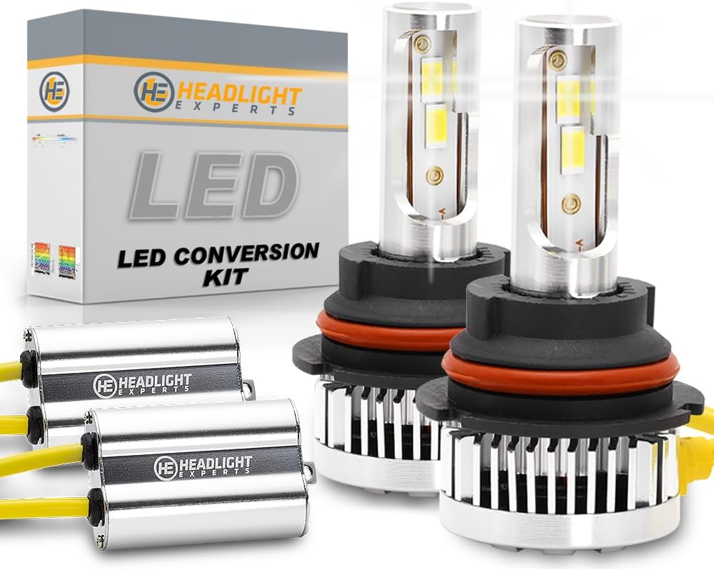 Headlight Experts 9007 Bulb Kit for 1998 Lincoln Navigator Plug and Play 6000K 22,000 Lumens w/Canbus Built-In Error Free (Pack of 2) Fog Light