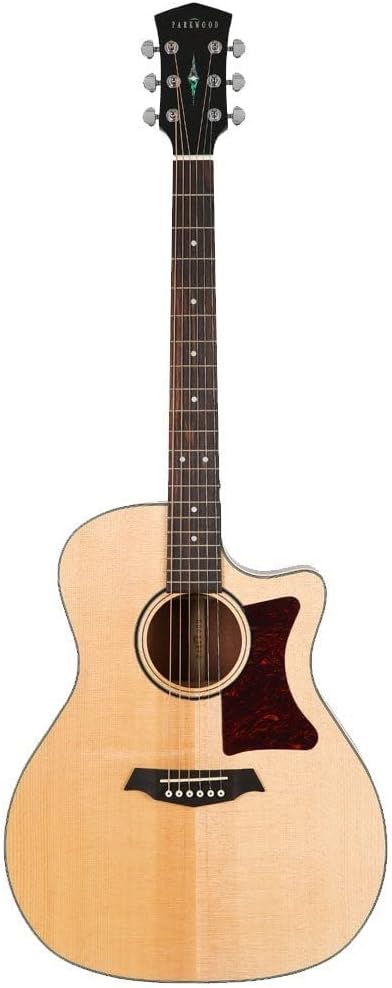Parkwood P670 Grand Concert Cutaway Semi Acoustic Guitar - Natural