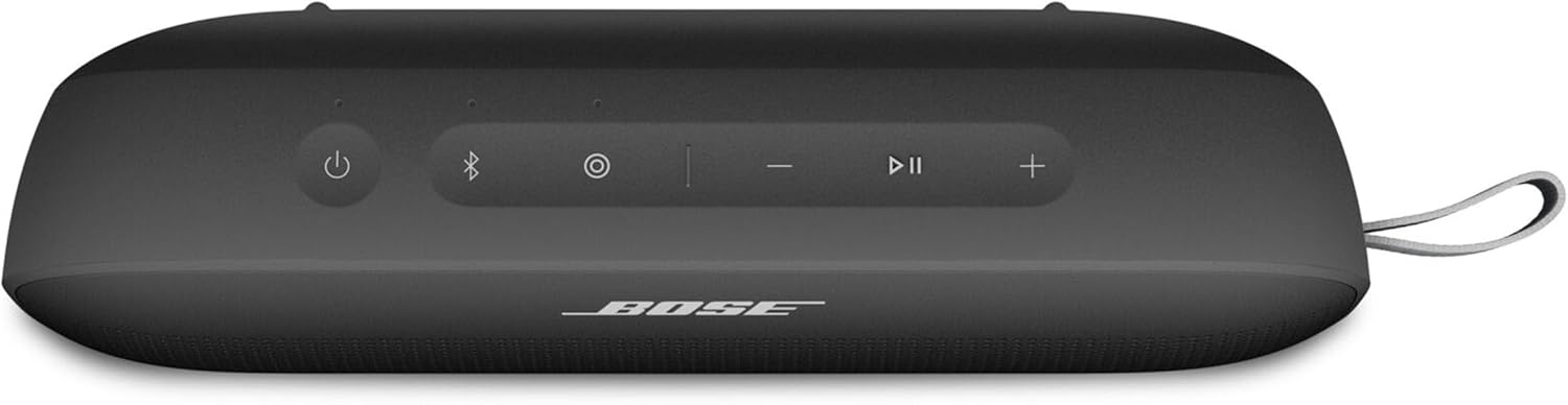 Bose SoundLink Flex Bluetooth Speaker (2nd Gen) - Portable Outdoor Speaker with Hi-Fi Audio, Waterproof and Dustproof, USB-C, Up to 12 Hours Battery Life, Black