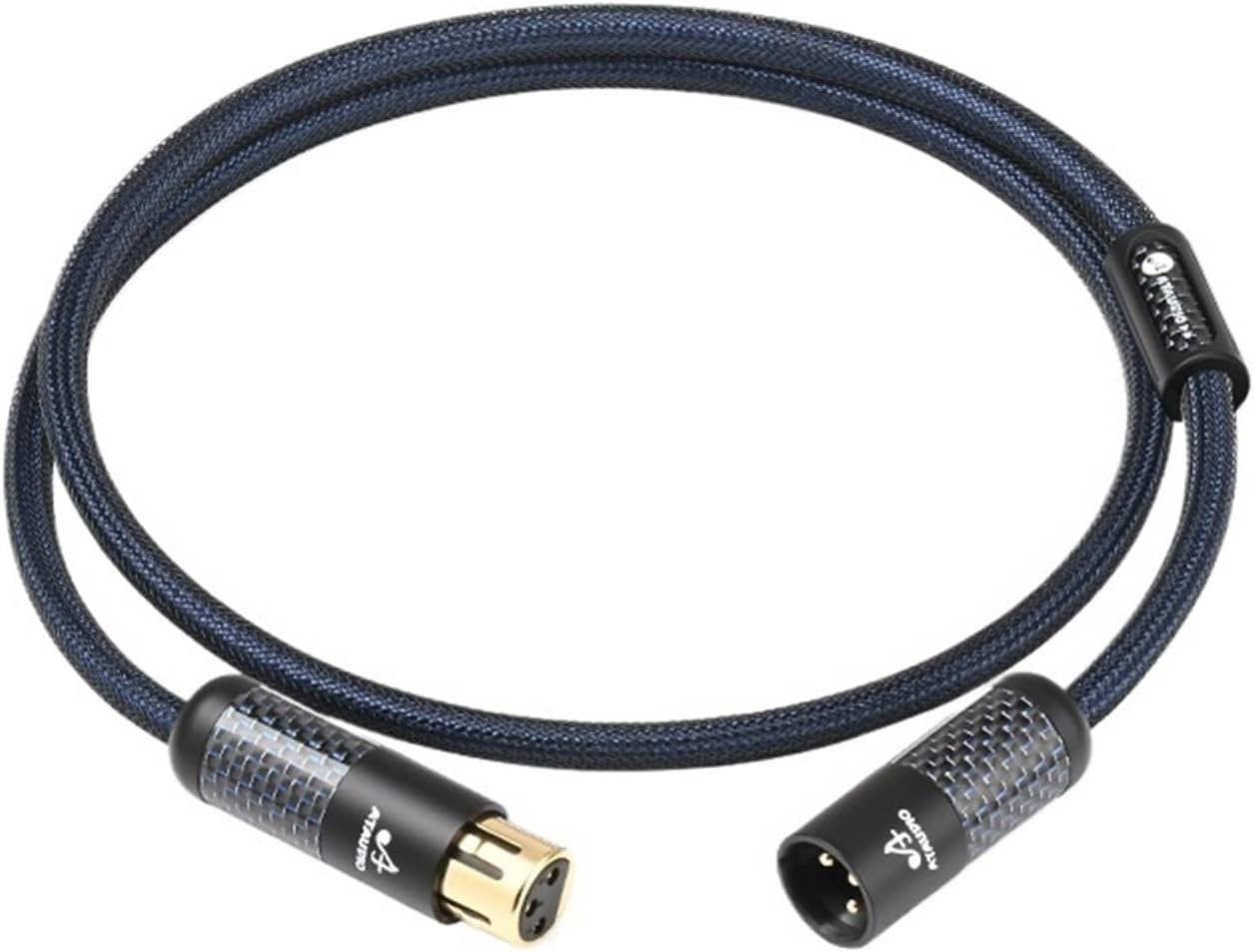 XLR Cable Pure Silver Male to Female Balanced 3Pin XLR Interconnect Audiophile Cable for Microphone Mixer CD Player(One Piece XLR Cable,1m)