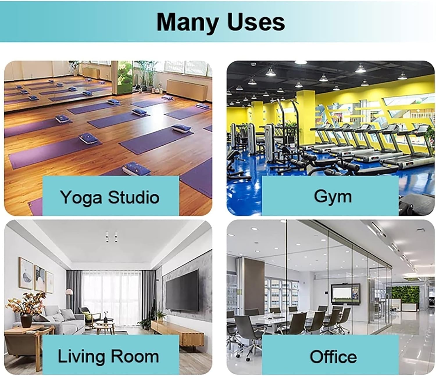 Wall Mount Yoga Mat/Balls Holder for Home/Gym/Office Corner, Heavy Duty Exercise Mats Storage Shelf with Hooks - for Hanging Yoga Straps