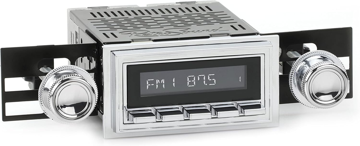 RetroRadio Compatible with 1968 Ford Mustang with Padded Console Features Include Bluetooth, USB, AM/FM HC-M2-126-07-77F2