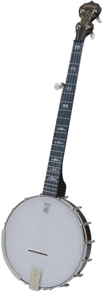 Deering Artisan Goodtime 5-String Open Back Banjo - Dark Brown Stain with 5th String Spikes, Planetary Tuners and Instrument Alley Openback Bundle