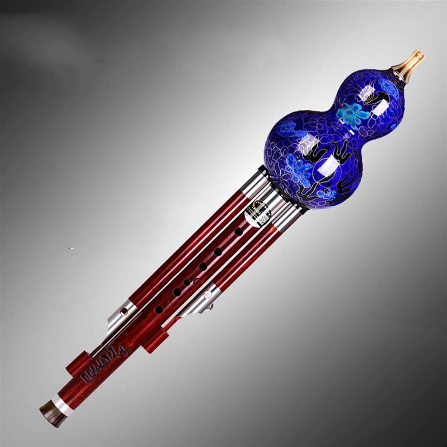 FLFL Hulusi Blue Mahogany Cucurbit Flute Playing Type C Flat B Cucurbit Musical Instrument (Color : C)