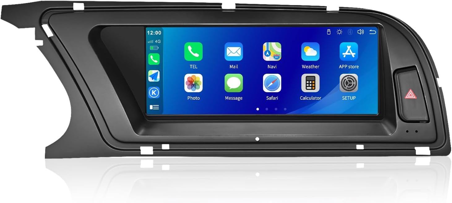 Car Stereo Audio Receivers for Audi A4 Touchscreen Radio 8.9 Inch for A4 2009-2015 Year with 2G MMI System Carplay Android Auto Display