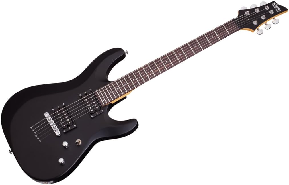 Schecter 430 C-6 Deluxe Solid-Body Electric Guitar, Satin Black