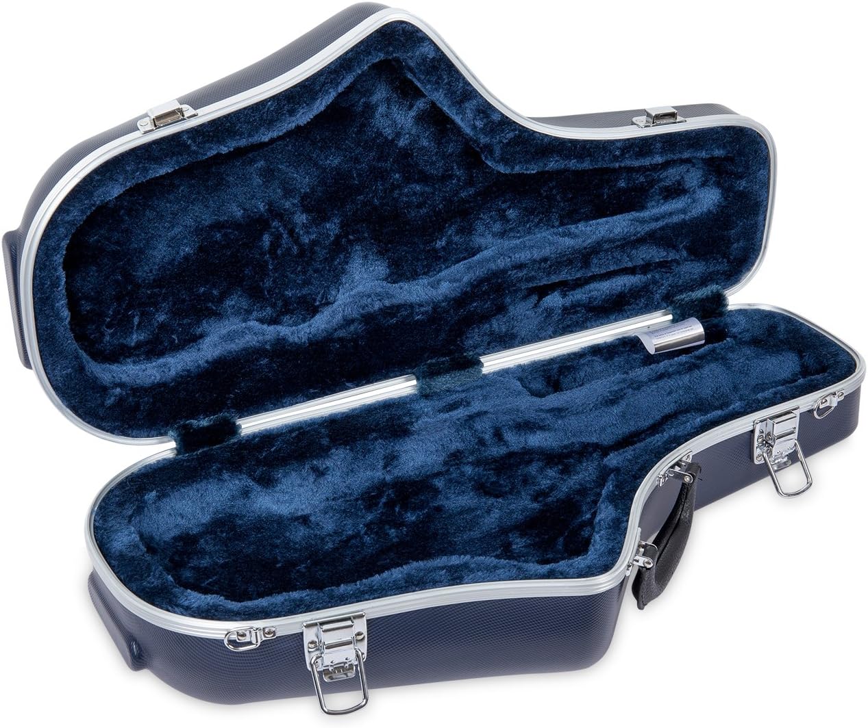 Crossrock Alto Saxophone Case, with Removable Shoulder Strap, Accessories Pocket, Locking Latch - Blue (CRA860ASBL)