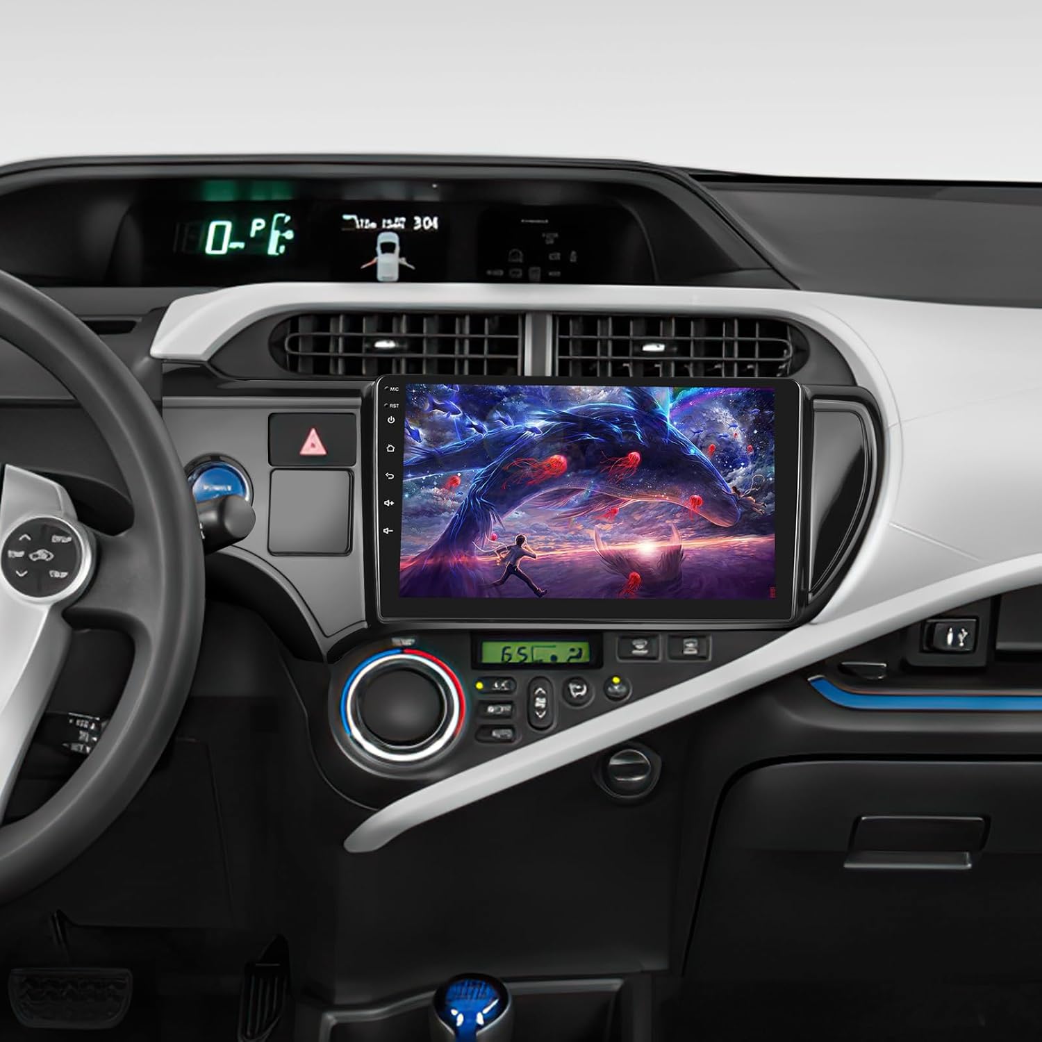 [8 Core 4+64G] Android 15 Car Radio for Toyota Prius C 2012-2014 with Wireless Carplay Android Auto, 9