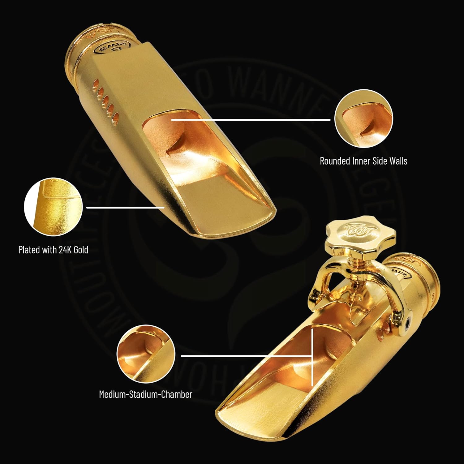 Theo Wanne Durga 5 Alto Saxophone Mouthpiece - Long Step Baffle & Large Chamber - Sensual Tone - Great for Jazz, R&B, and Rock & Roll - Includes Reed Replacer Cap