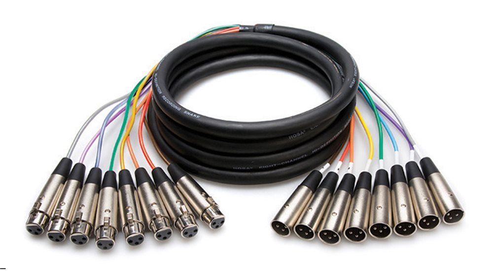 Hosa XLR800 Series 8 Channel XLR Male to XLR Female Snake 3 Meters