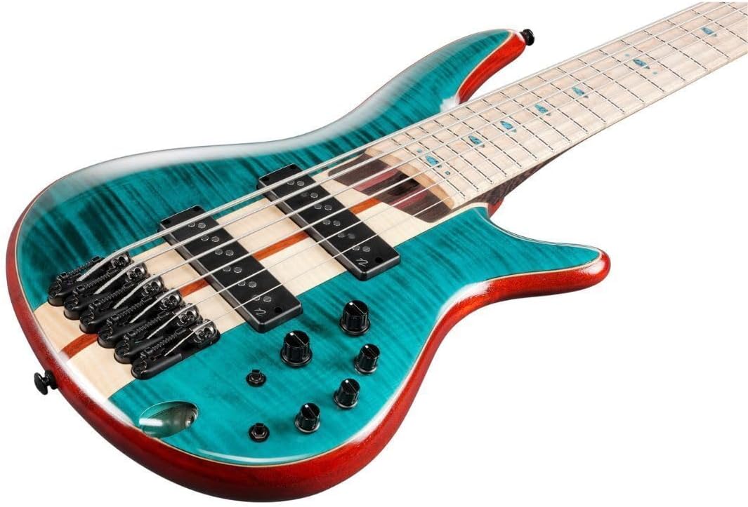 Ibanez SR Premium 6-string Electric Bass - Caribbean Green Low Gloss