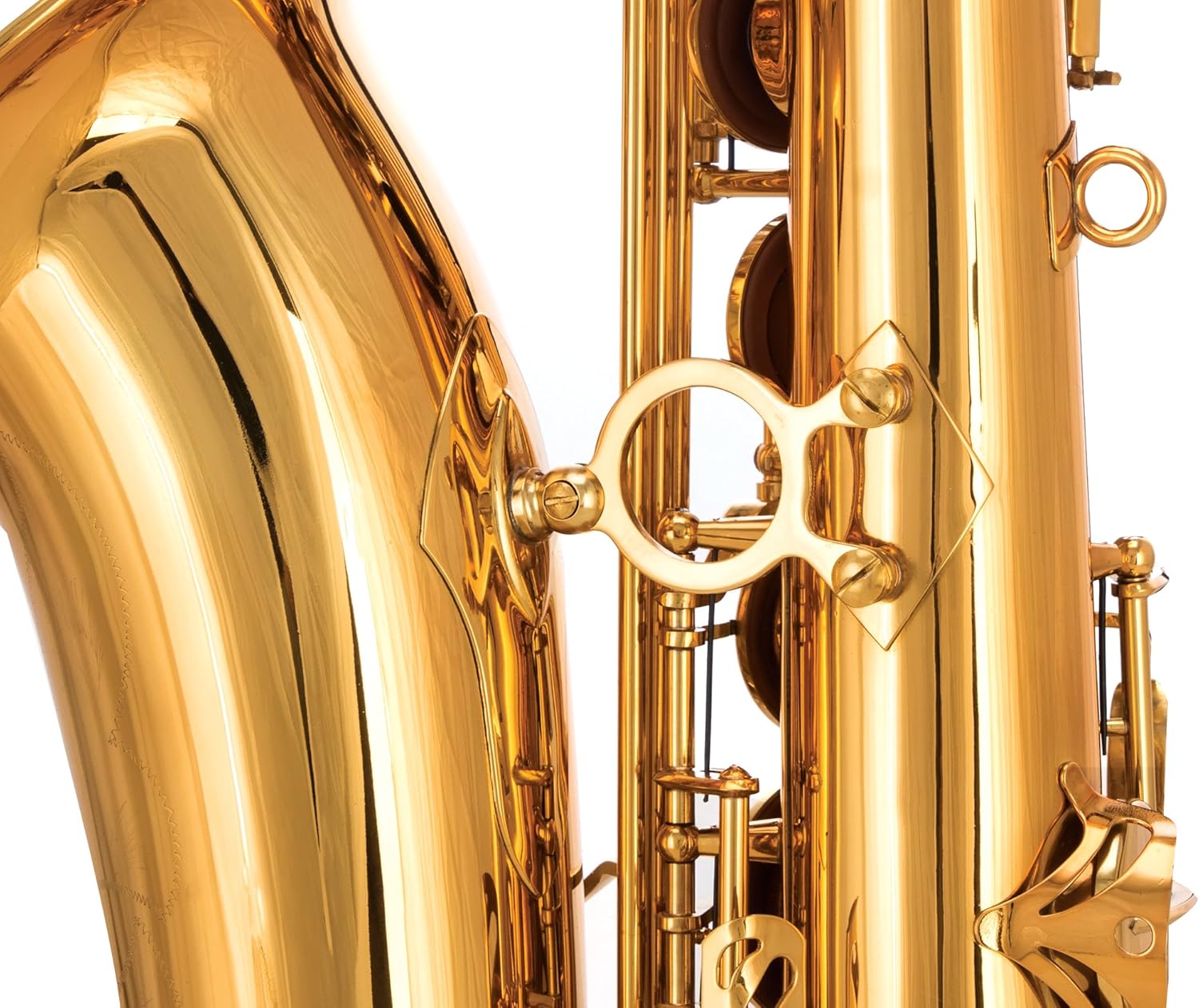 Glory Gold Laquer B Flat Tenor Saxophone with Case,10pc Reeds,Mouth Piece,Screw Driver,Nipper. A pair of gloves, Soft Cleaning Cloth.