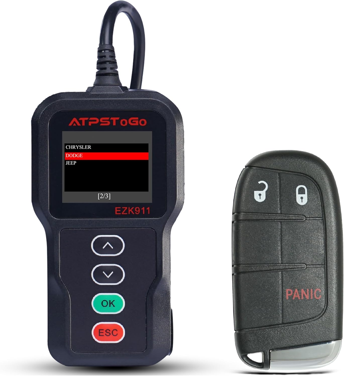 DIY Key Fob Replacement fits for Dodge Journey Charger Challenger Chrysler 300 2011-2017/ Dart 2014-2016 / Durango 14-17 Keyless Entry Remote FCC ID: M3N-40821302 3 Button