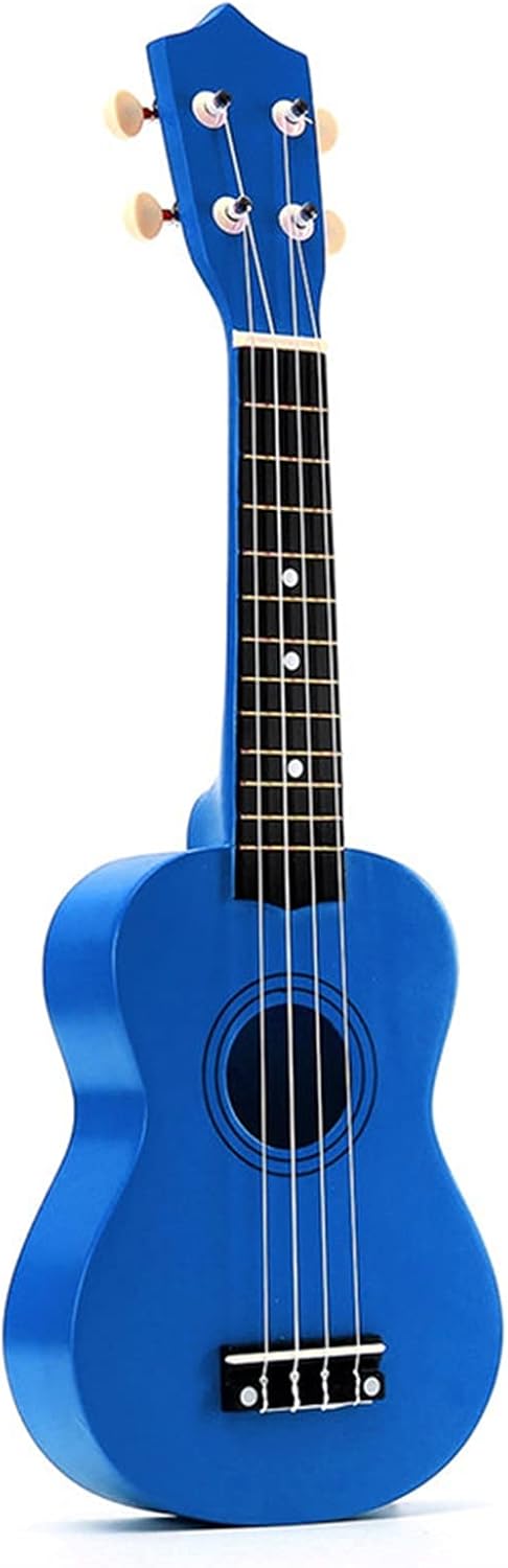21 Inch Basswood Soprano Ukulele Guitar Rosewood 4 Strings Ukulele Bass Guitar Uke Kids Gift Musical Instruments Ukuleles (Color : Blue)