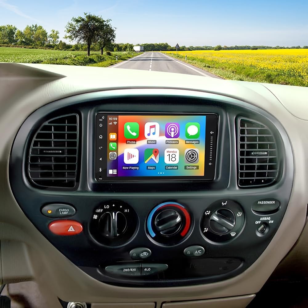 Android 14 Car Radio Stereo for Toyota Tundra 2000 2001 2002 2003 2004 2005 2006,7 inch Touchscreen Head Unit with CarPlay & Android Auto,GPS Bluetooth WiFi FM/RDS Mirror Link Backup Camera SWC