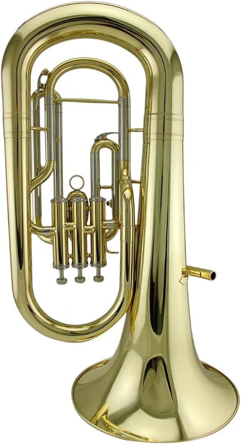 Gold Lacquered Phosphor Bronze Lead Pipe White Copper Tuning Euphonium 3 Pistons Euphonium All-brass Instrument