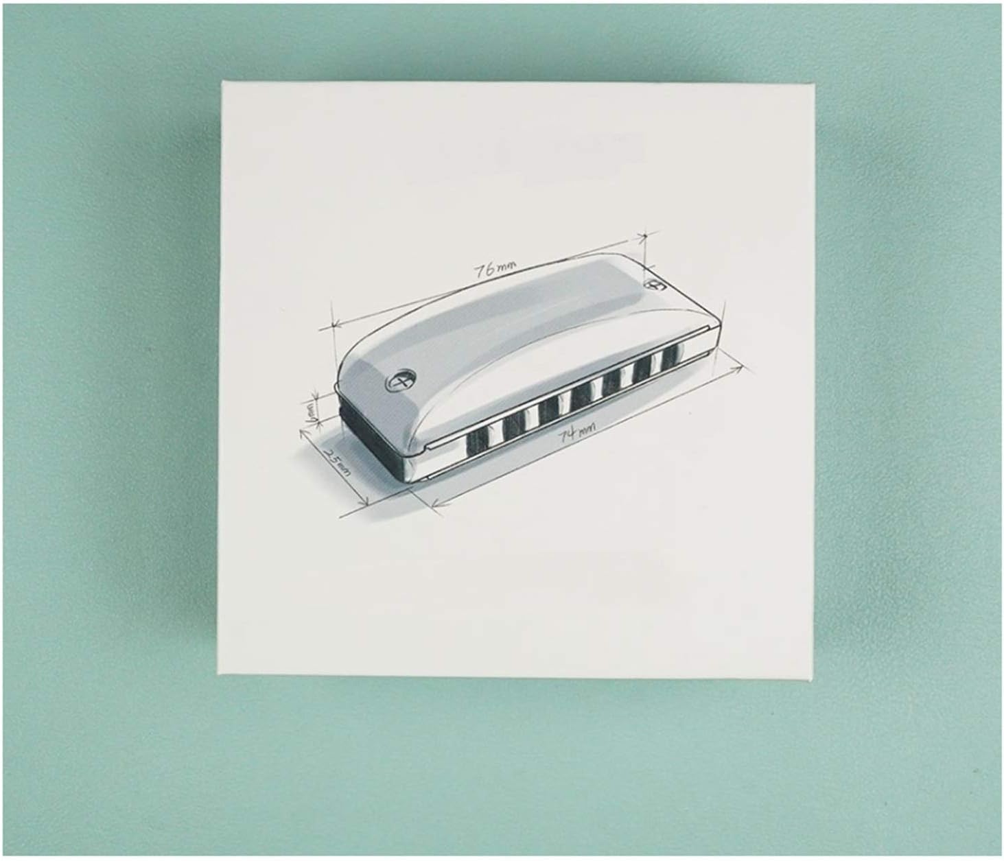 Harmonica 7 Hole Blues Harmonica Standard Minor Tuning Key of C D F G A Bb (Color : Standard Bb)