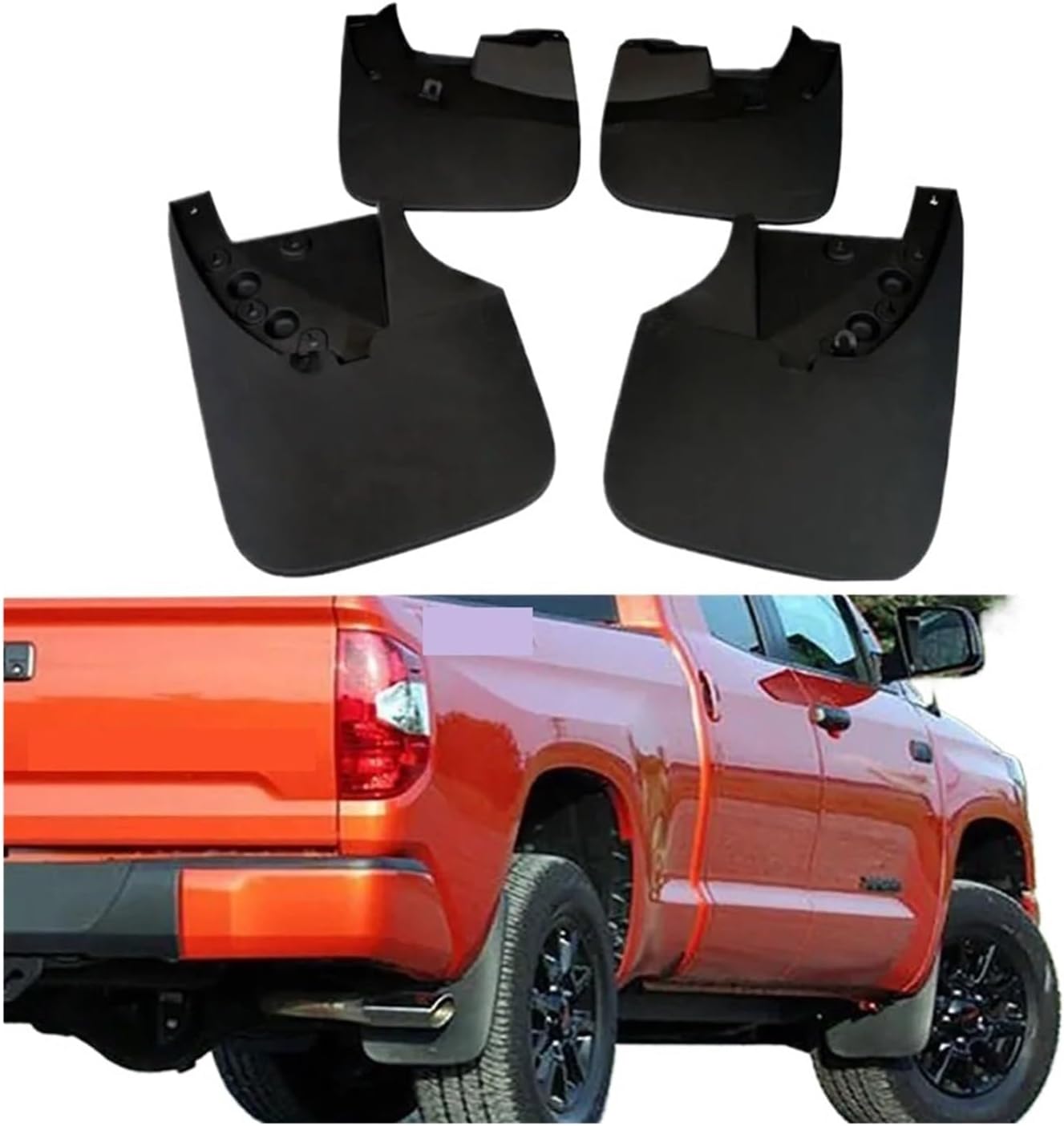 fender flares universal car， 4Pcs Car Mud Flaps Compatible for Toyota Tundra 2014-2017 Mudflaps Splash Guards Mud Flap Mudguards Fender
