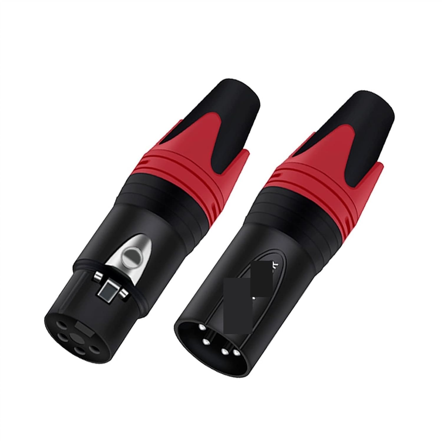 4 Pin X L R Male/Female M I C Cable Wire Connector 4 Pole XLR Plug Microphone Jack Socket 56Pcs (Color : 28xM 28xF 4P Mix)