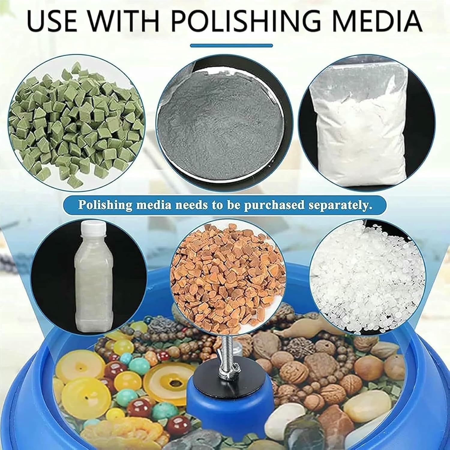 Vibrating Polishing Drum, Sleeve Polisher, Jewelry Accessories Vibration Polishing Machine, For Grinding And Polishing Workpiece Surface, Strong And Stable