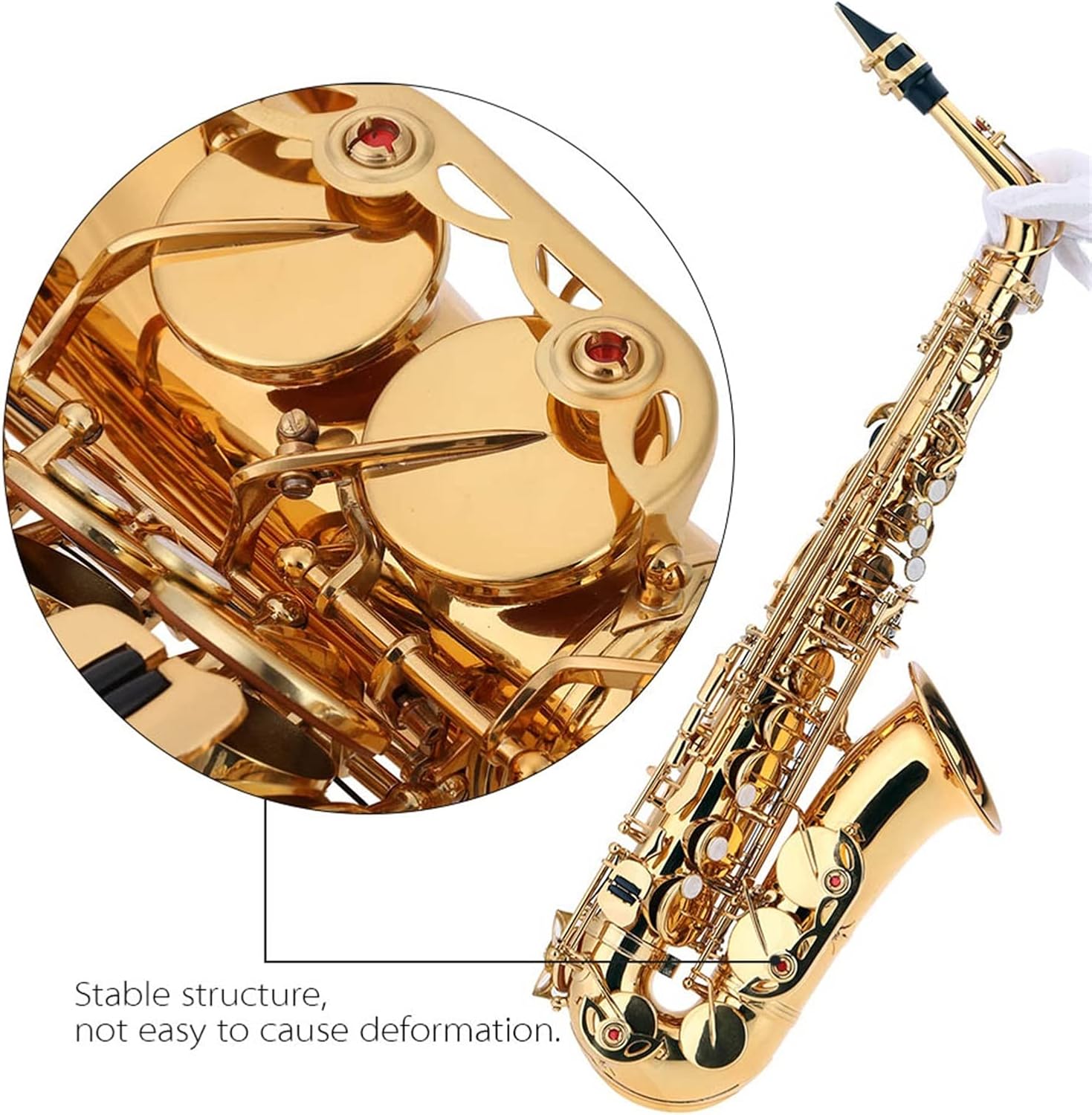 E Flat EB Alto Saxophone Brass Lacquered Sax Woodwind Instrument
