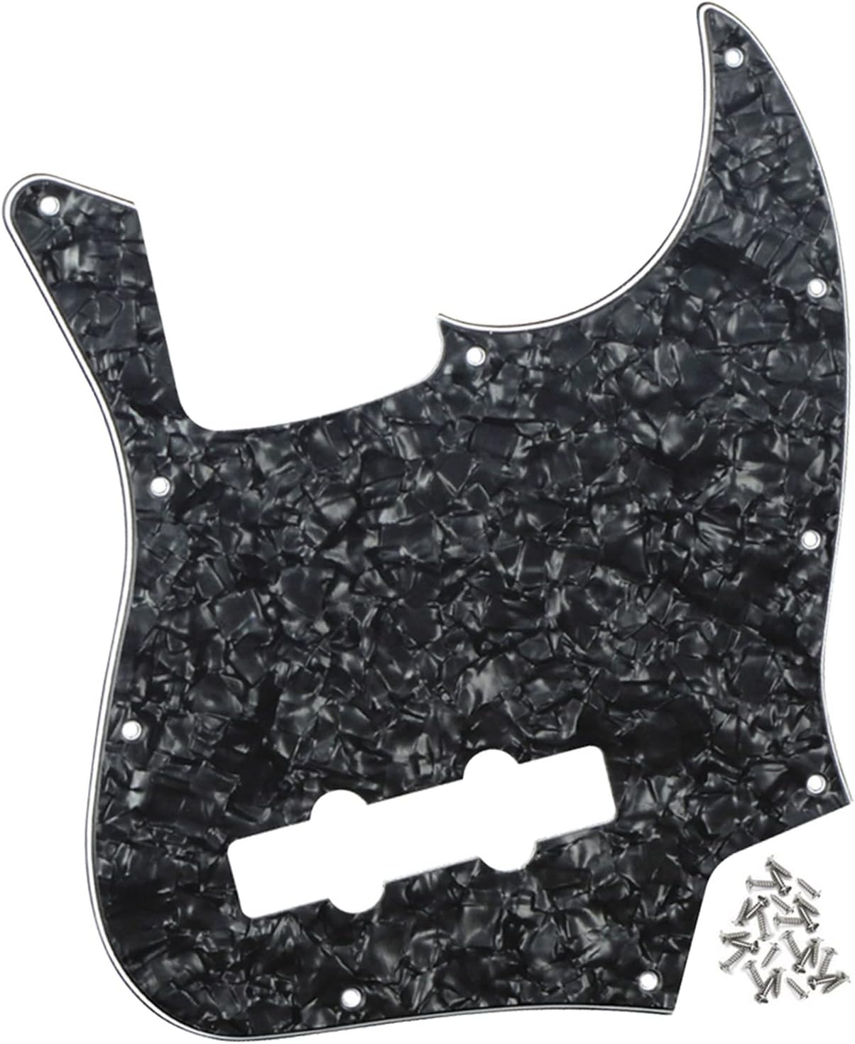 TSTS 6pcs/Pack 6 Colors 4-String Pickguard Plate and Pcikguard Screws for for JB Electric Guitar Bass Electric Guitar Scratch Plate