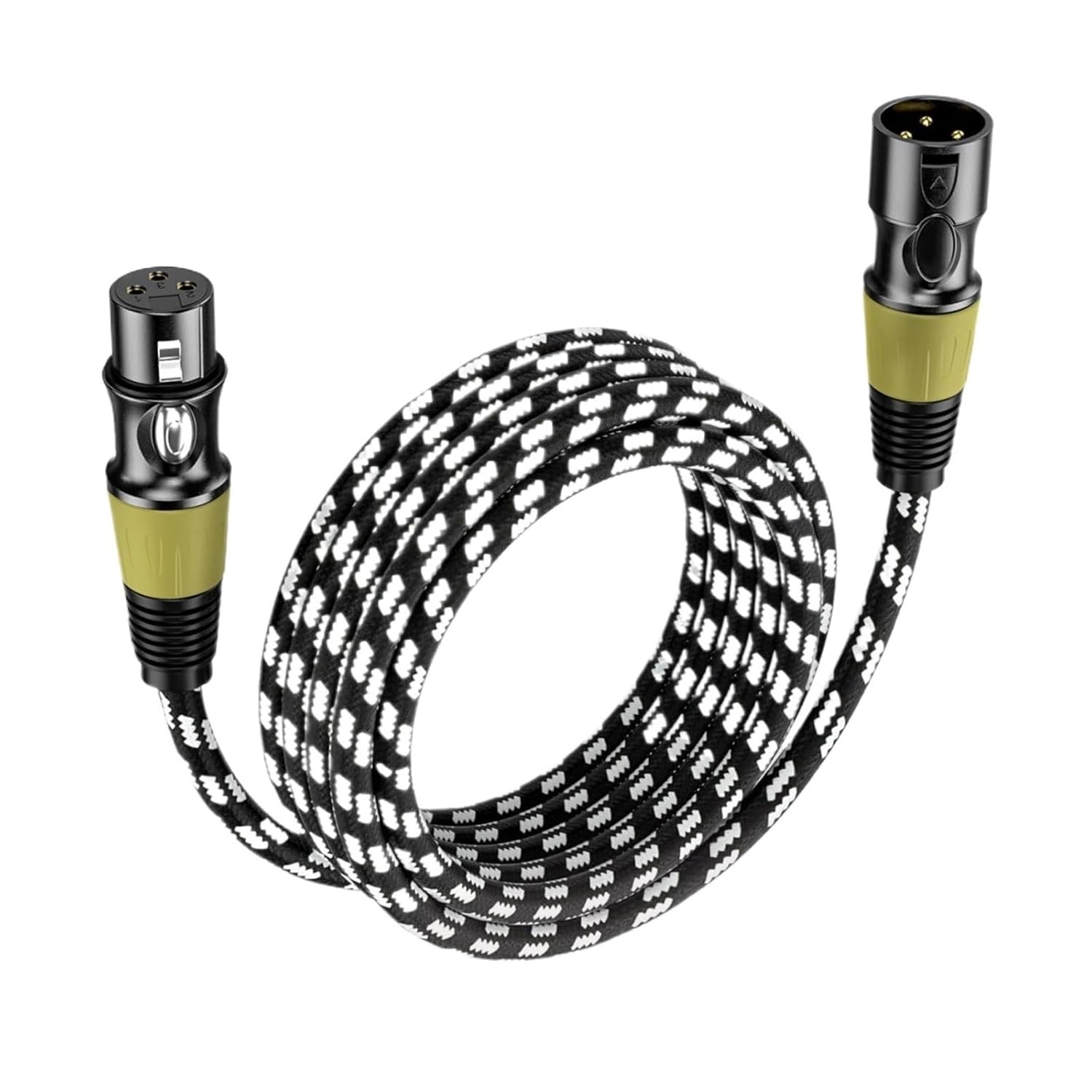 XLR Cables 3-Pin XLR Male to Female Balanced Microphone Cable Gold Plated Speaker Cable for Mixer Amplifiers Record Etc(Yellow)