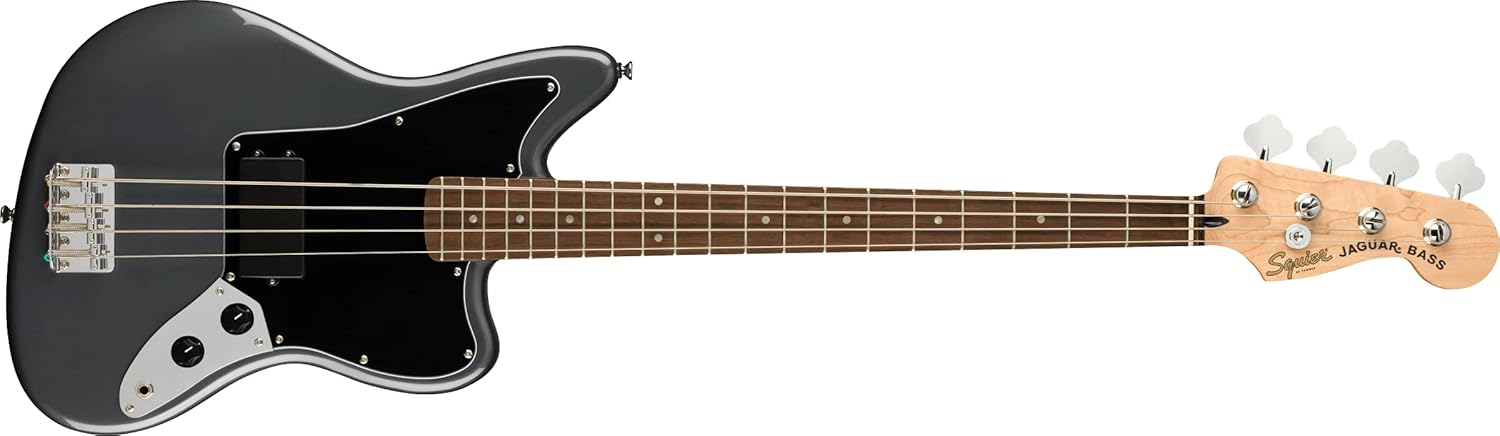 Fender Squier Affinity Series Jaguar Bass, Charcoal Frost Metallic, Laurel Fingerboard