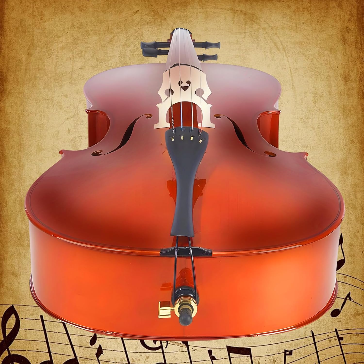 Violin For Beginners, CVN-300 Solidwood Ebony Fitted Violin with Strings, Beginner Starter Violins Kit For enthusiasts w/Hard Case, Rosin, Bow, Stringed Musical Instruments, Size 4/4 (Full Size) (4/4)