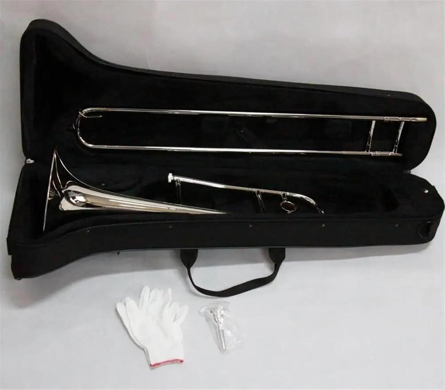 Professionals euphonium Professional Handmade Bb Key Slide Yellow Brass Nickel Plated Tenor Trombone