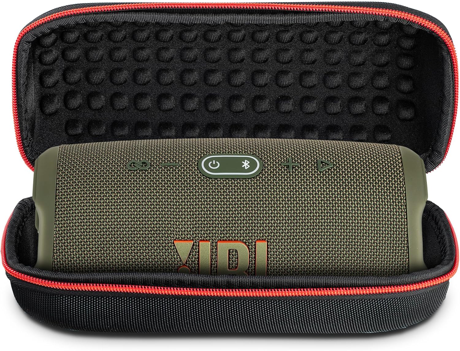 JBL Charge 5 Wireless Bluetooth Speaker (Green) | Rugged IP67 Waterproof Outdoor Audio with Deep Bass & 20H Playtime | Includes Protective Travel Case for Beach, Hiking, Camping, and More