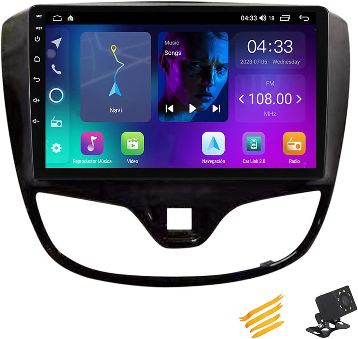 Android 13 Car Stereo Bluetooth Car Play 2 DIN Touch Screen Compatible with Opel Karl Vinfast Fadil 9in QLED Display Car Radio with Navigation Android Auto FM RDS SWC,4 Core NF1 1G+32G