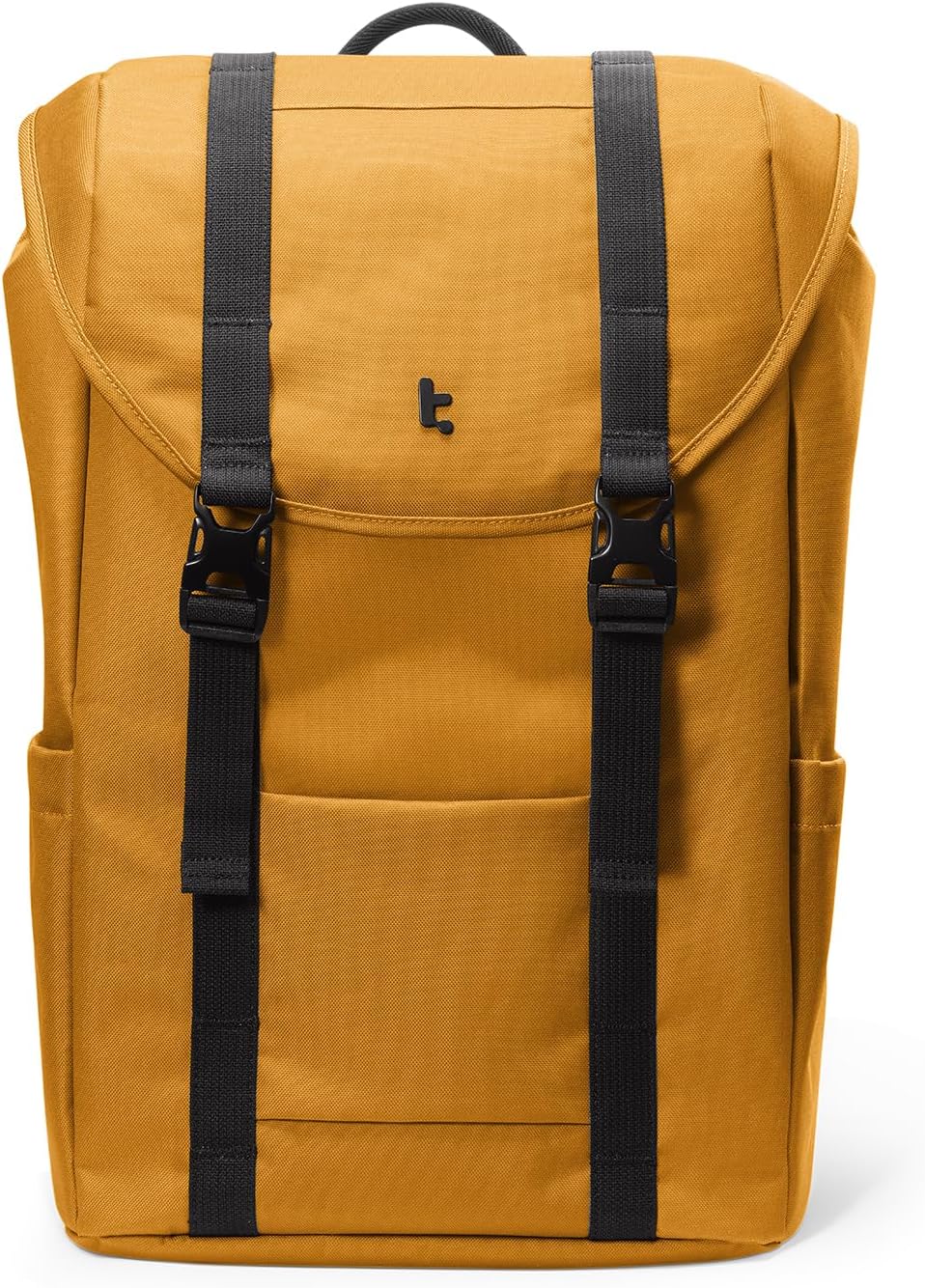tomtoc Flap Laptop Backpack, Lightweight, Water-Resistant Casual Daypack, Durable Work-pack, Vintage Classic Rucksack for 13-15.6 Inch Laptop, perfect for Campus, Street, 22L Yellow