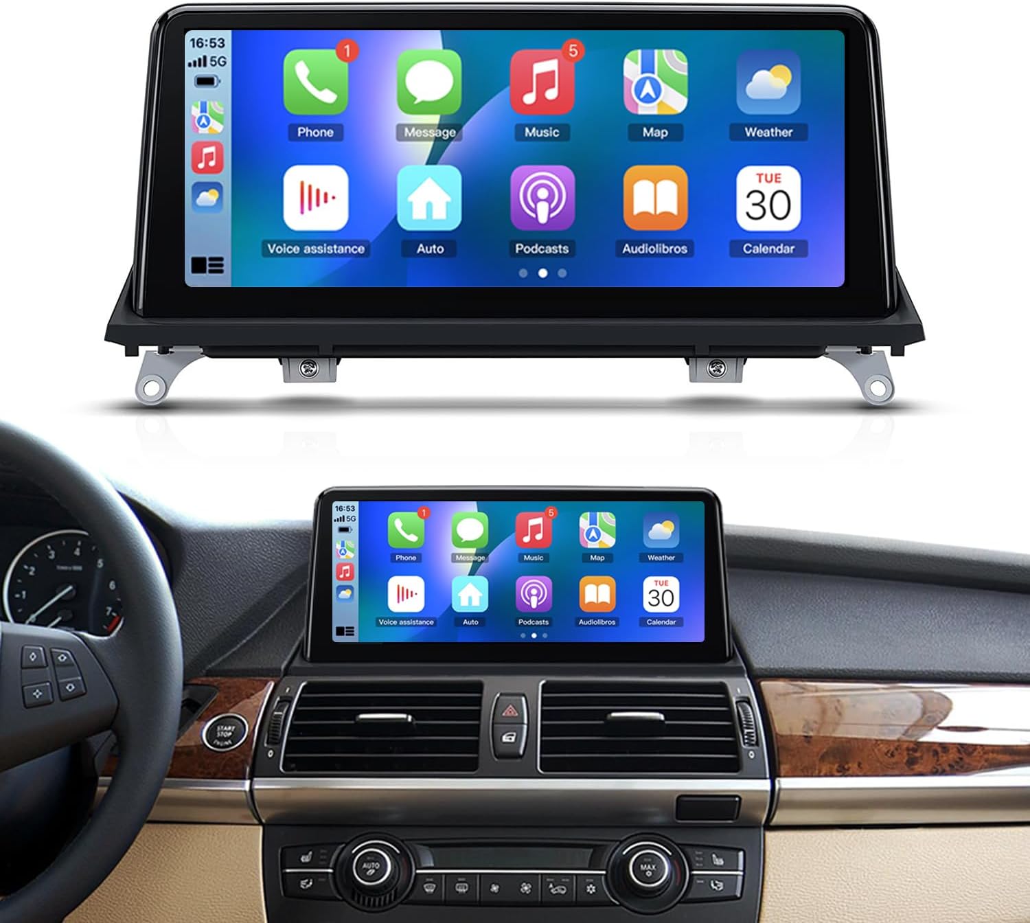 10.25 Inch Android AUTO Touch Screen Car Stereo Radio for BMW X5 E70 X6 E71 from 2012 to 2015 CIC Bluetooth Linux System