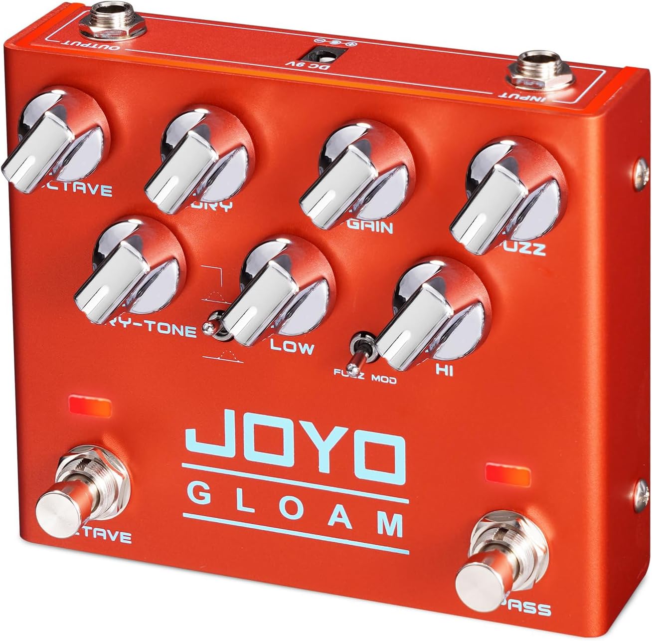 JOYO Bass Guitar Pedals Octave Fuzz Effect Pedal High Gain with Dual Independent Footswitch for Bassist Electric Guitar Bass (GLOAM R-29)