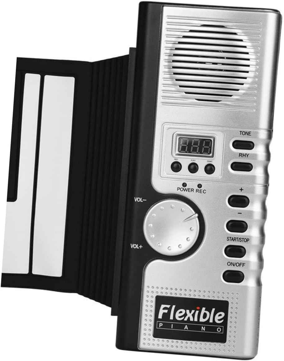 Foldable Silicone Keyboard Piano with Speaker Keys Portable Electronic Music Instrument for Beginners and Adults Midi Compatible for Easy Music Production