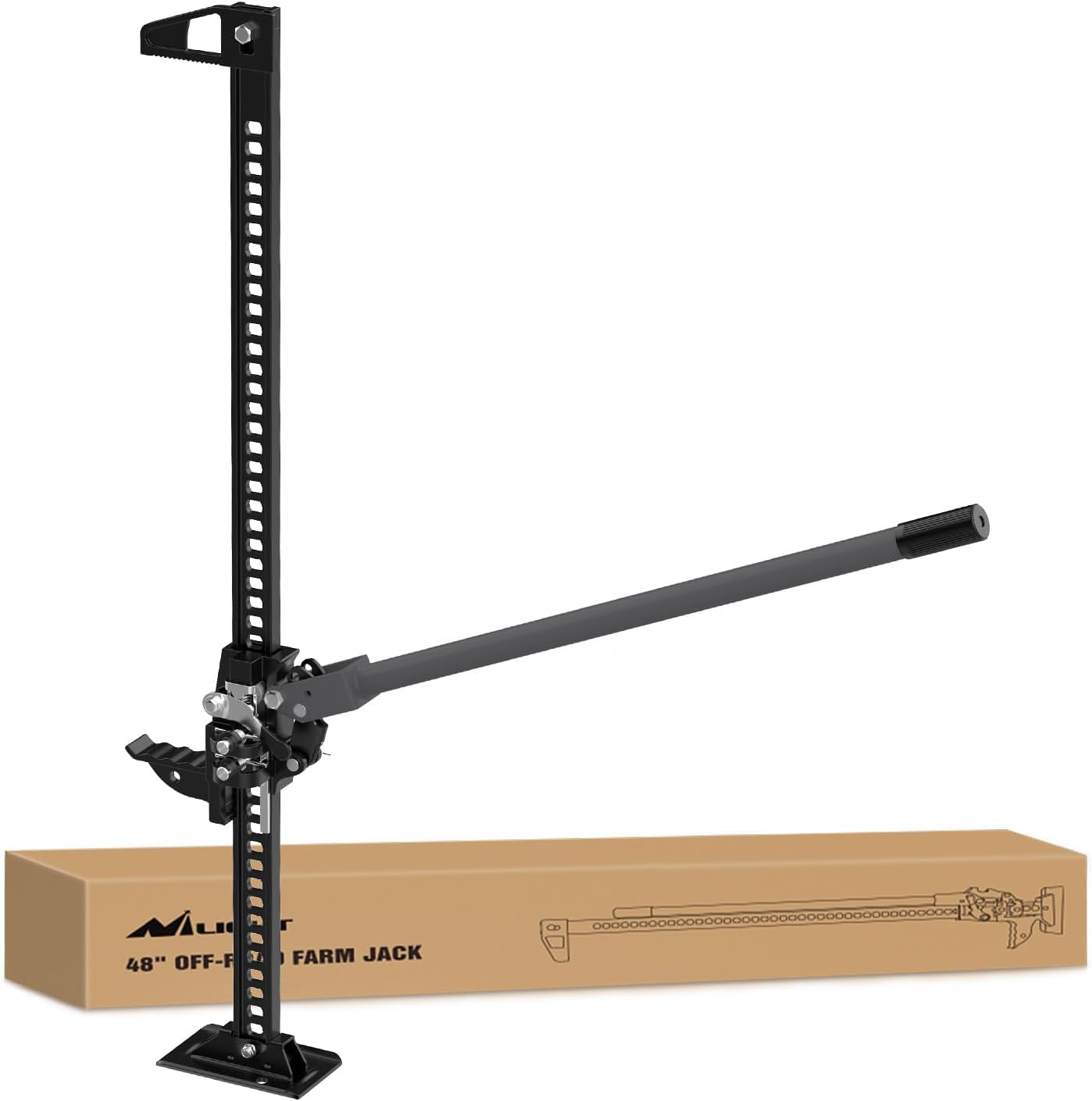 Nilight Farm Jack, 48 inch Utility High Lift Ratcheting Off Road Jack for Truck/SUV/ATV/CAR, 7000 lbs/3 Ton Capacity