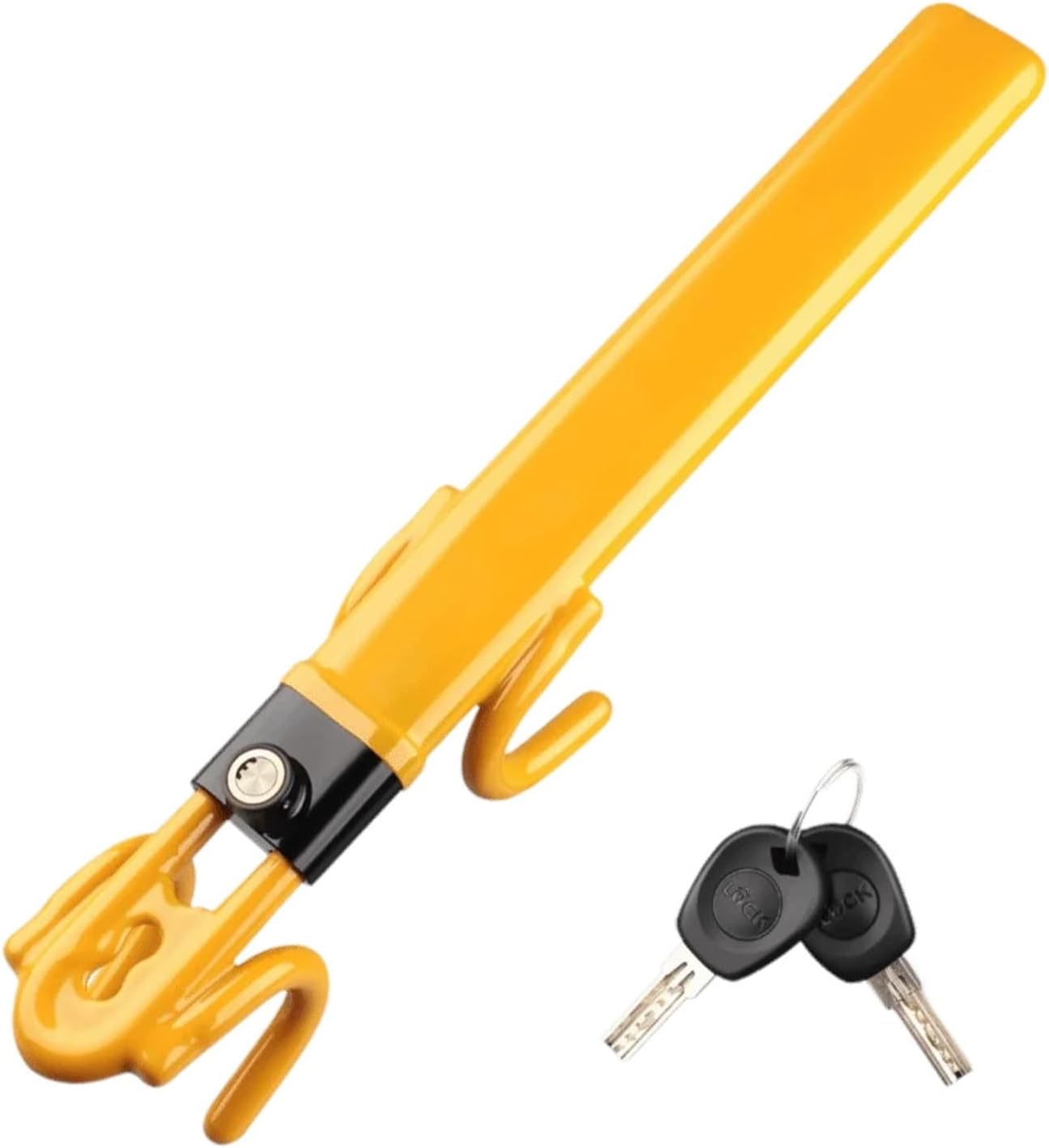 Portable Car Steering Wheel Brake Lock Security Iron Vehicle Anti-Theft Security Lock Adjustable Length Universal