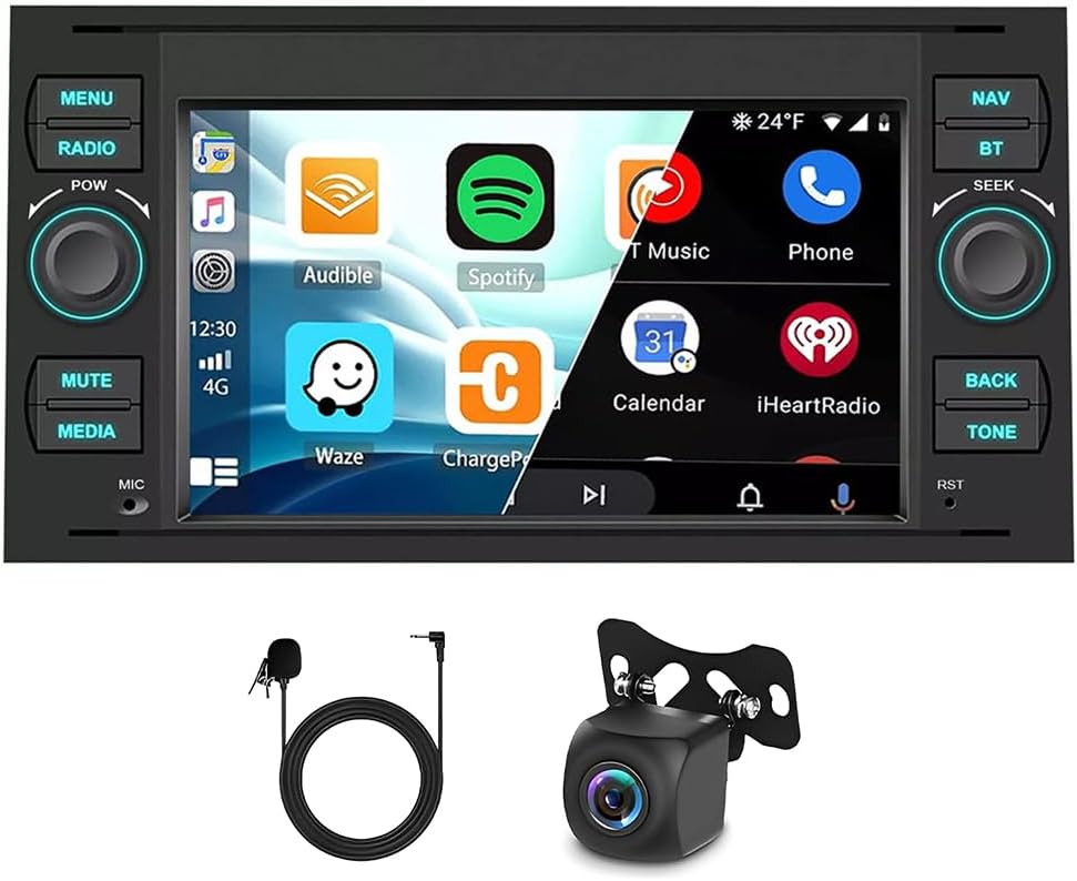 2G+64G Android 13 Car Stereo Radio for Ford Transit MK7 2005-2014,for Ford Transit Connect MK7 2005-2012 Double Din 7 in Touch Screen Radio with Carplay Android Auto GPS Bluetooth FM SWC Backup Camera