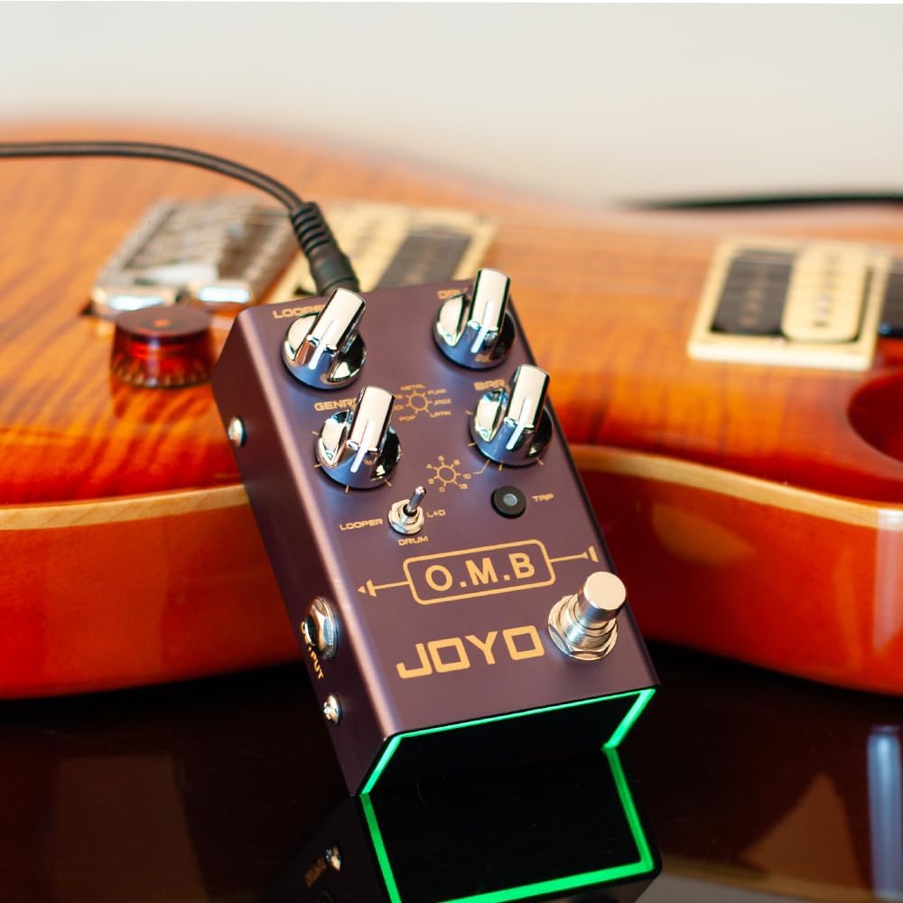 JOYO Looper Drum Machine Pedal (Looper Cycle Recording/Drum Machine) for Electric Guitar Effect (O.M.B R-06)