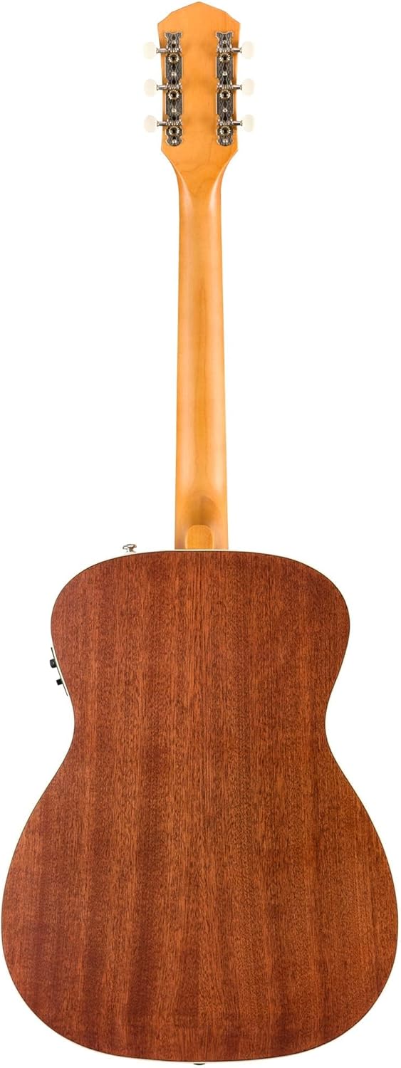 Fender Tim Armstrong Hellcat Concert Acoustic-Electric Guitar - Left-Handed Natural Bundle with Strings, Strap, Picks, and Austin Bazaar Instructional DVD