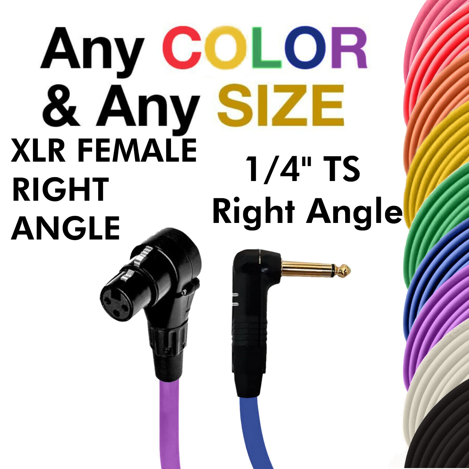 COLUBER CABLE Right Angle XLR Female to Right Angle 1/4