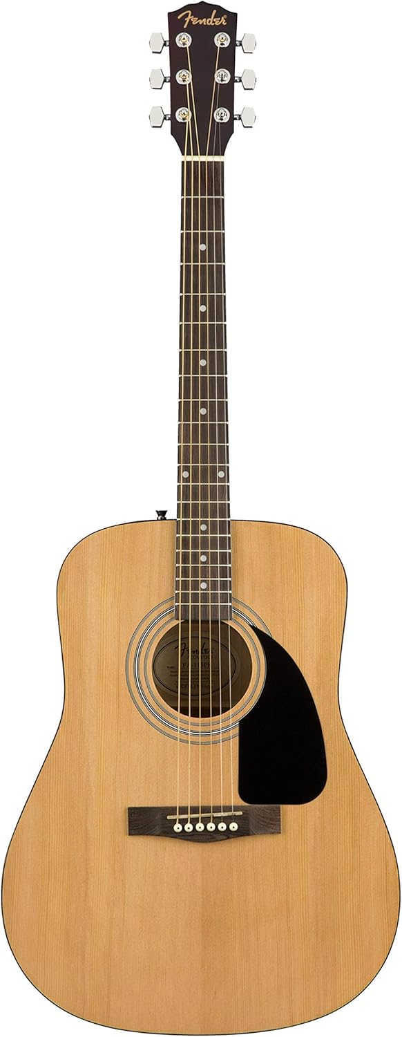Fender FA-115 Dreadnought Acoustic Guitar Pack, with 2-Year Warranty, Natural, with Gig Bag and Accessories
