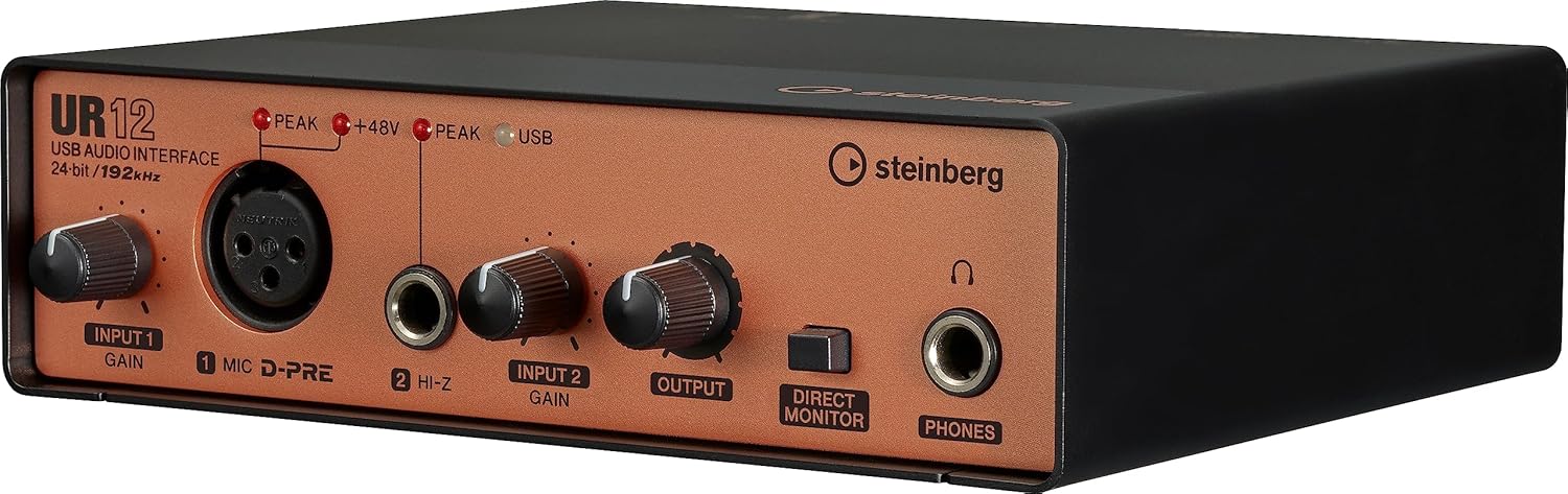 Steinberg UR Series UR12 Black/Copper Audio Interface with Cubase AI and Cubase AI