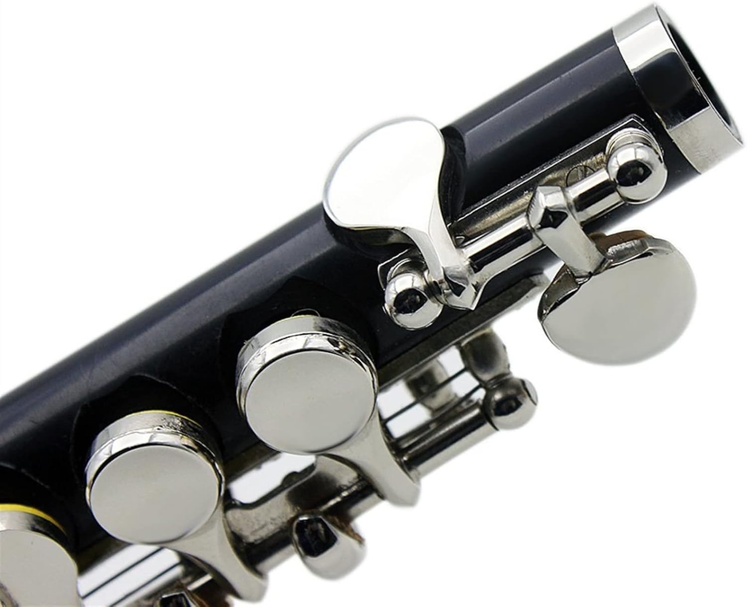 16 Holes C Tone Piccolo Golden Silver E Key Cupronickel Body Piccolo Woodwind Instrument with Case Flutes (Color : Silver)